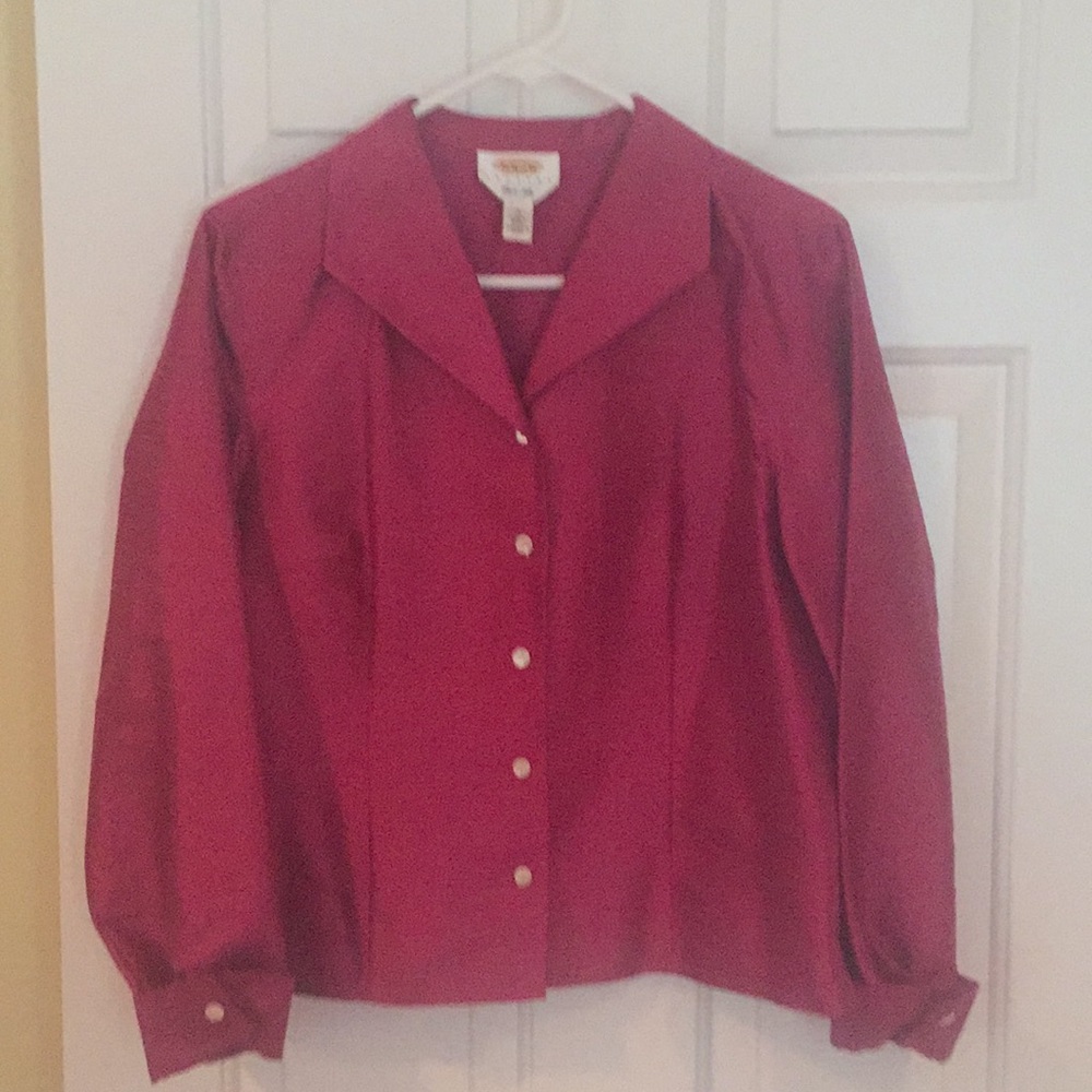 Barely worn talbots silk blouse/ jacket